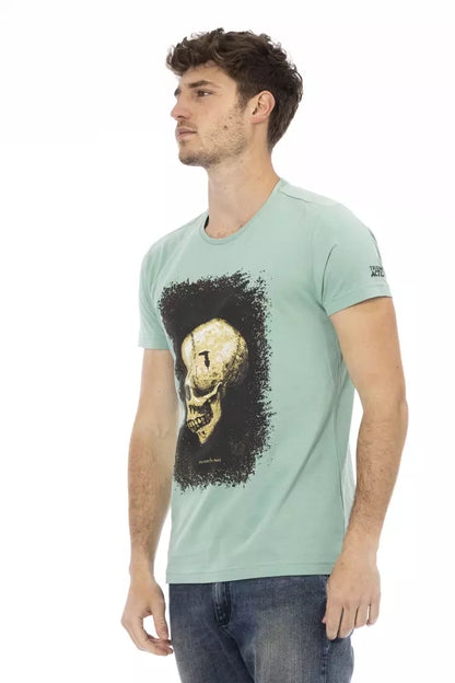 Camiseta de algodón verde Action de Trussardi para hombre