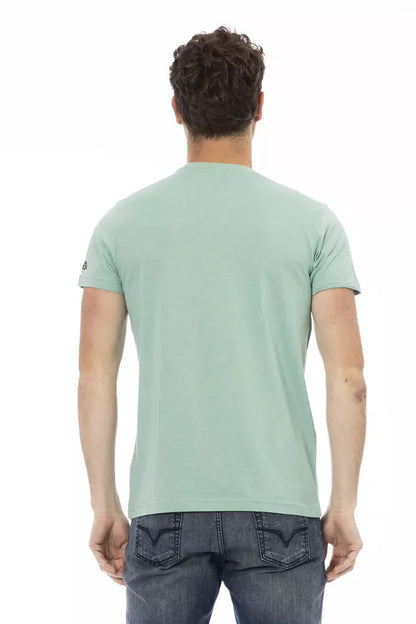 Camiseta de algodón verde Action de Trussardi para hombre