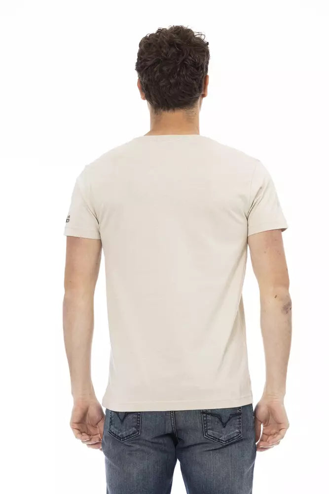 Camiseta de algodón beige para hombre Trussardi Action