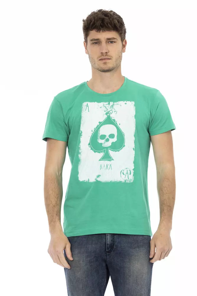 Camiseta de algodón verde Action de Trussardi para hombre