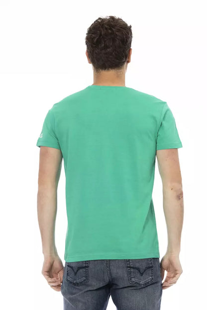 Camiseta de algodón verde Action de Trussardi para hombre