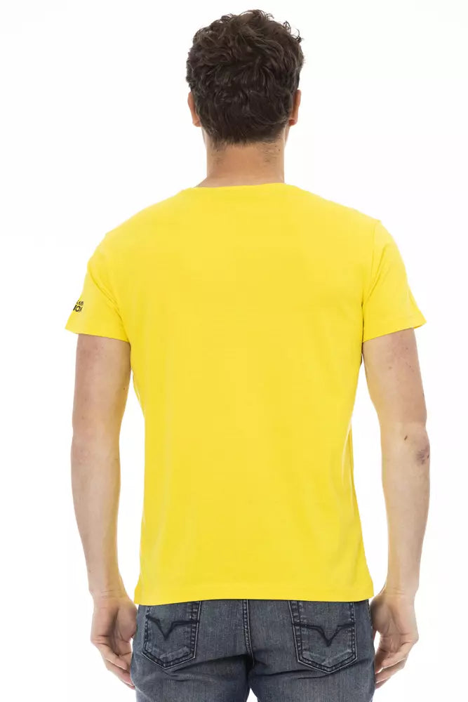 Camiseta de algodón amarilla para hombre Trussardi Action