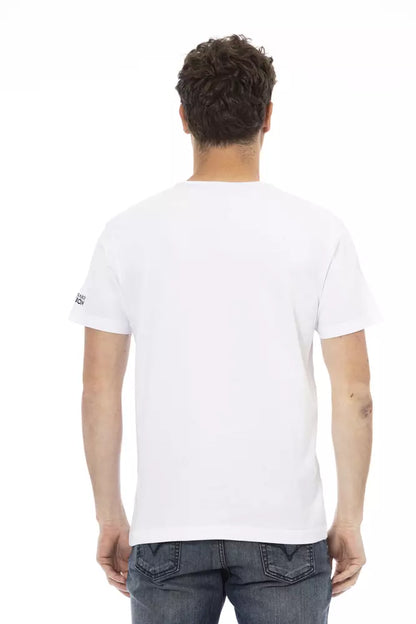 Camiseta de algodón blanca para hombre Trussardi Action