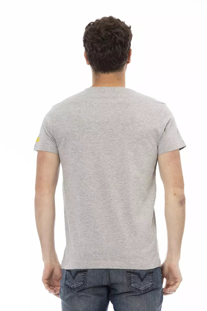 Camiseta de algodón Trussardi Action Charcoal para hombre