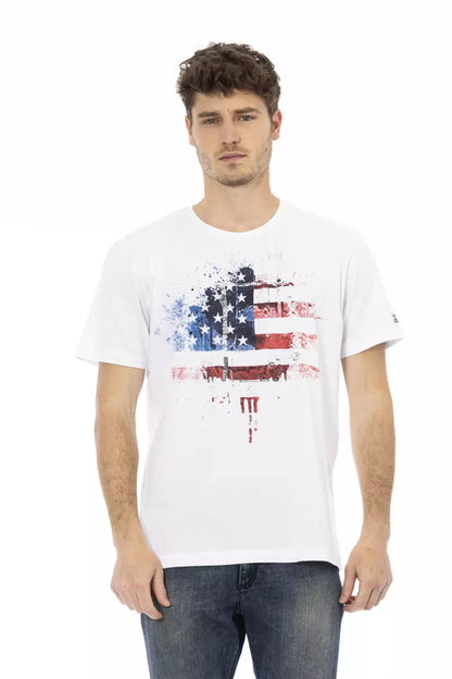Camiseta de algodón blanca para hombre Trussardi Action