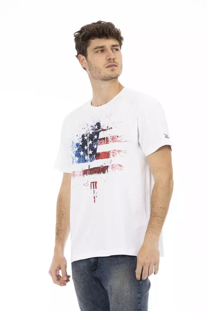Camiseta de algodón blanca para hombre Trussardi Action