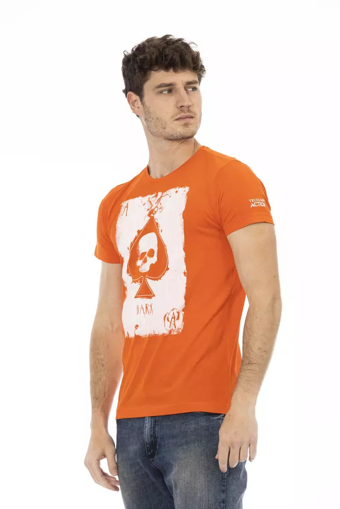 Camiseta de algodón naranja Action de Trussardi para hombre