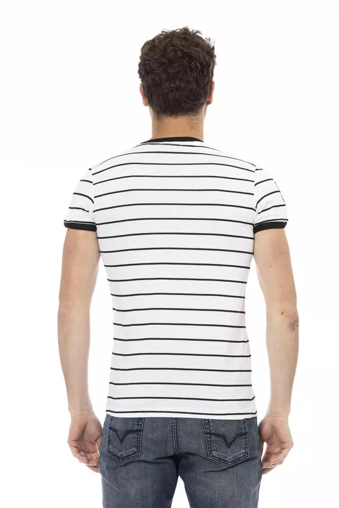 Camiseta de algodón blanca para hombre Trussardi Action