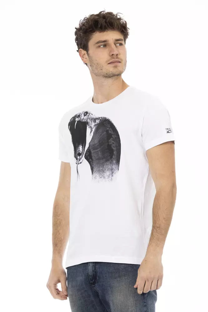 Camiseta de algodón blanca para hombre Trussardi Action