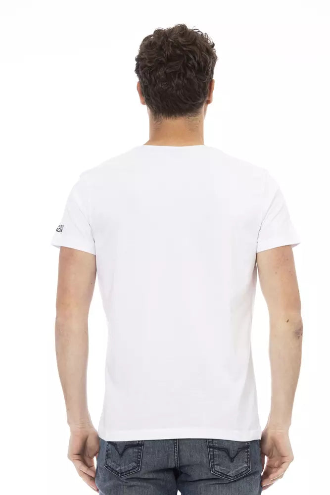 Camiseta de algodón blanca para hombre Trussardi Action
