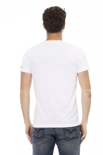 Camiseta de algodón blanca para hombre Trussardi Action