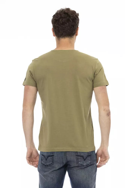 Camiseta de algodón verde Action de Trussardi para hombre