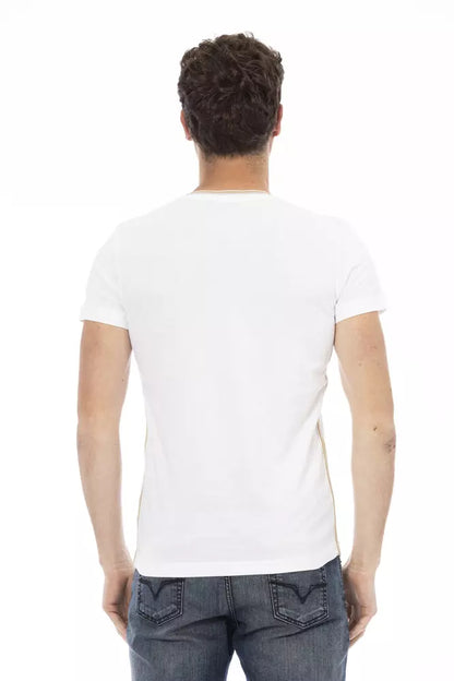 Camiseta de algodón blanca para hombre Trussardi Action