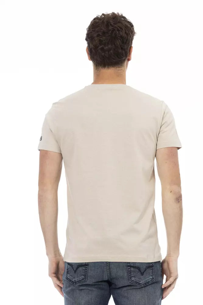 Camiseta de algodón beige para hombre Trussardi Action