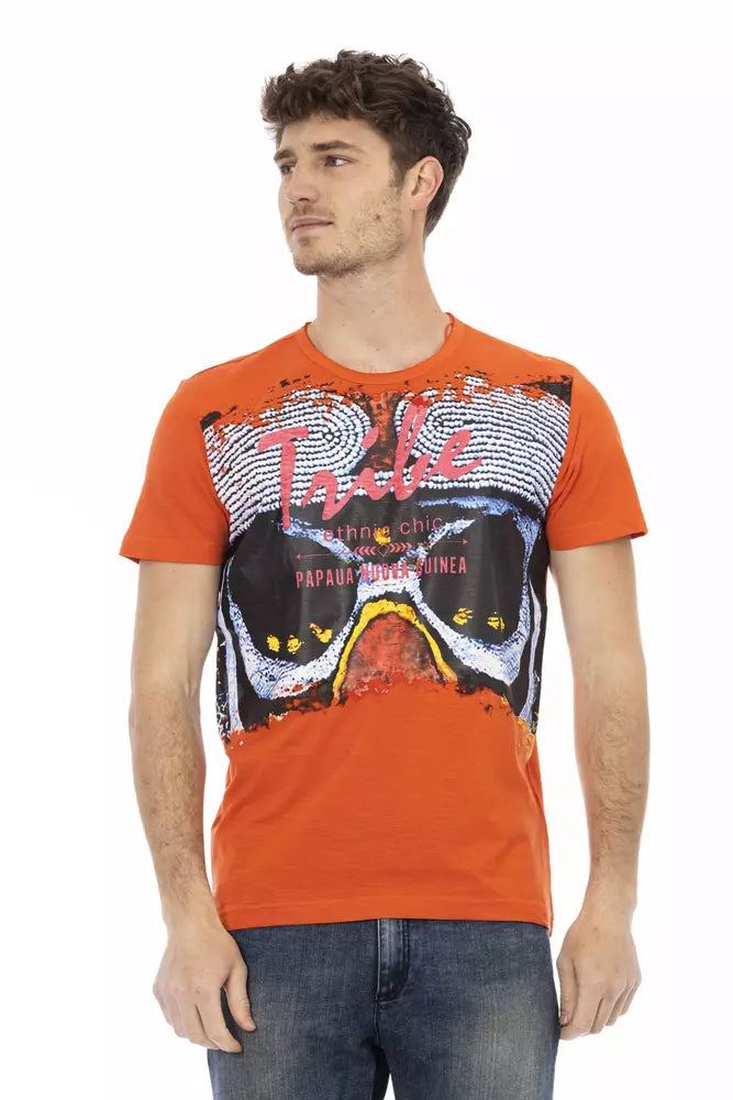 Camiseta de algodón naranja Action de Trussardi para hombre