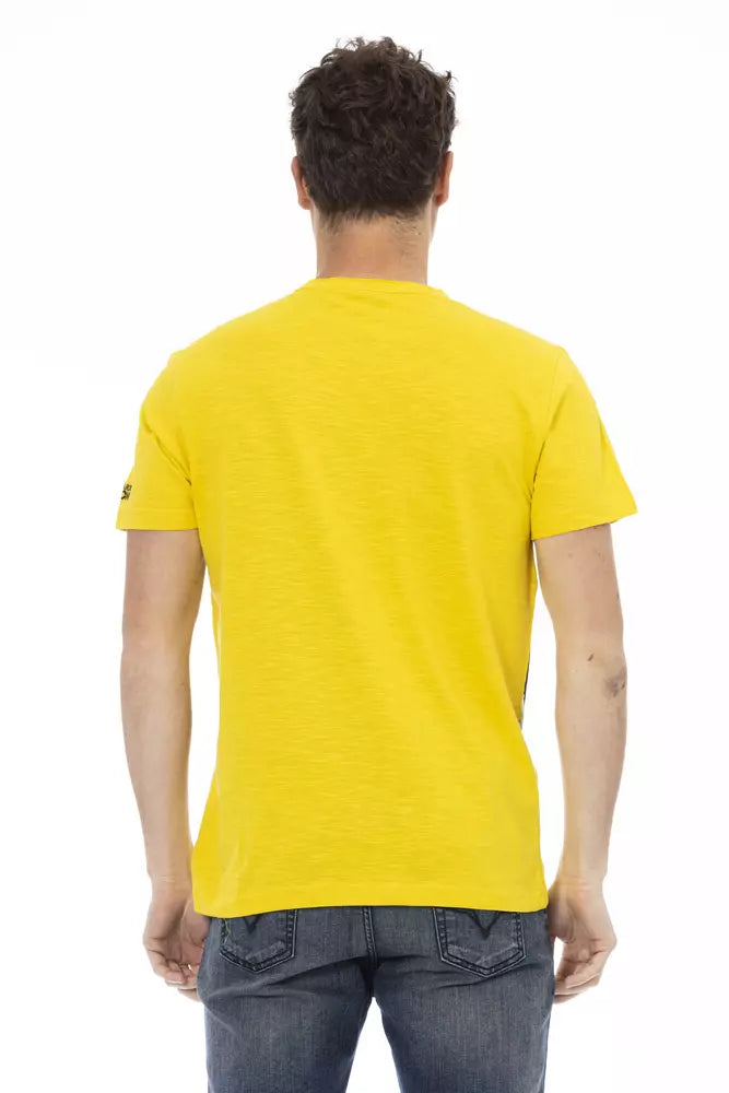 Camiseta de algodón amarilla para hombre Trussardi Action