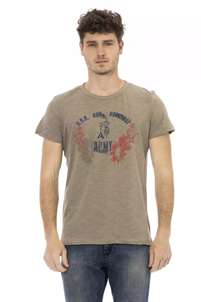 Camiseta de algodón verde Action de Trussardi para hombre