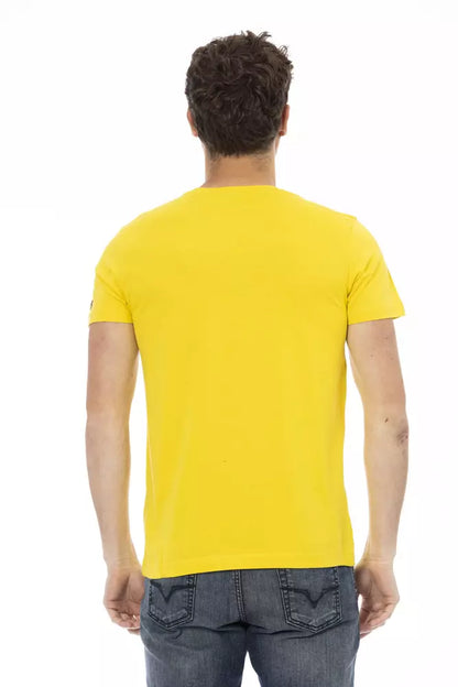 Camiseta de algodón amarilla para hombre Trussardi Action