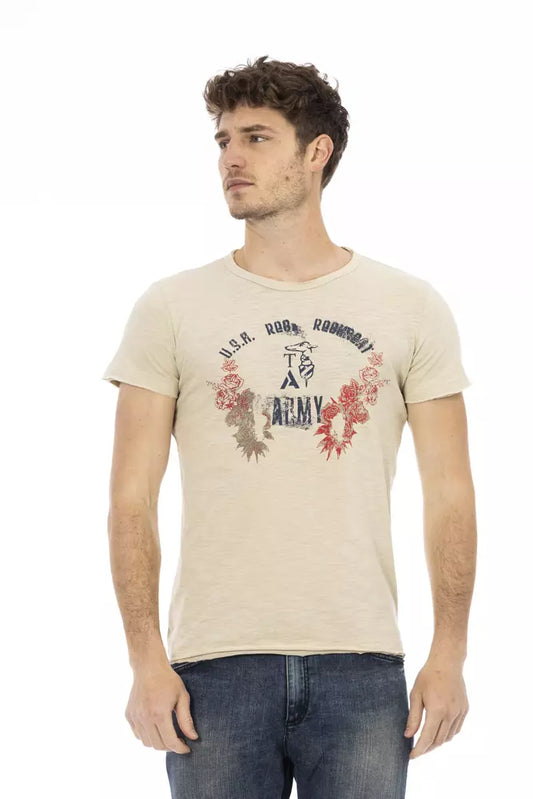 Camiseta de algodón beige para hombre Trussardi Action