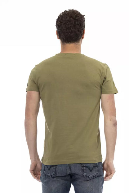 Camiseta de algodón verde Action de Trussardi para hombre