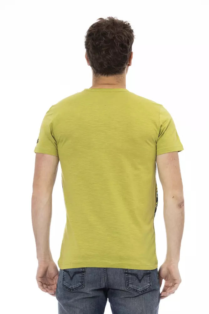 Camiseta de algodón verde Action de Trussardi para hombre