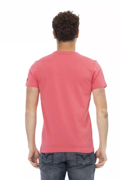 Camiseta de algodón rosa para hombre Trussardi Action