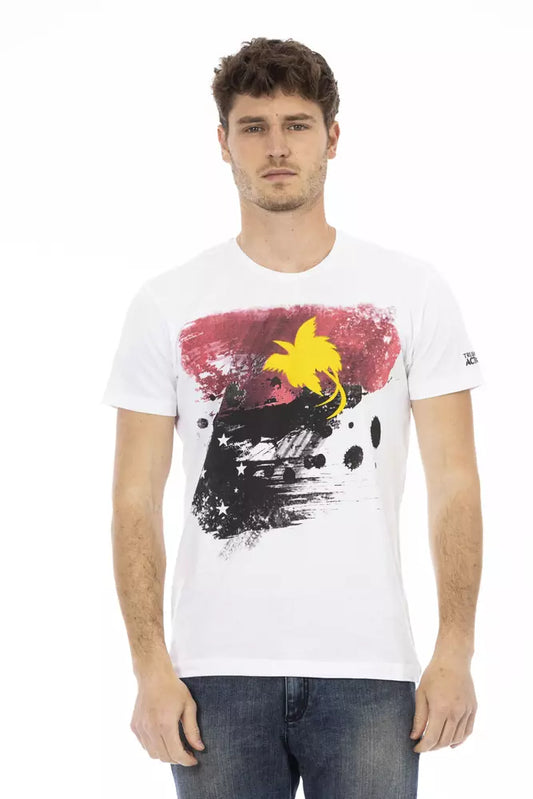 Camiseta de algodón blanca para hombre Trussardi Action