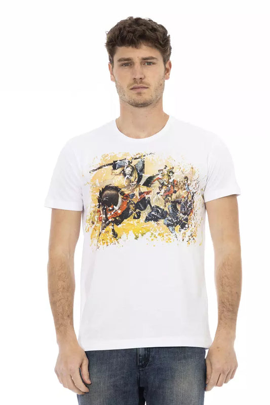 Camiseta de algodón blanca para hombre Trussardi Action