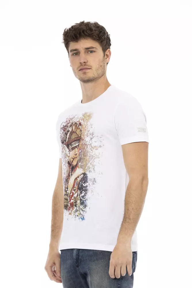 Camiseta de algodón blanca para hombre Trussardi Action