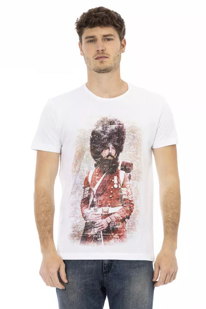 Camiseta de algodón blanca para hombre Trussardi Action