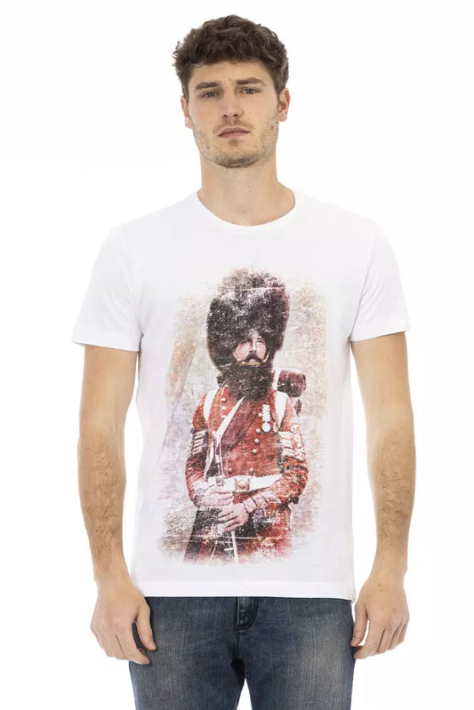 Camiseta de algodón blanca para hombre Trussardi Action