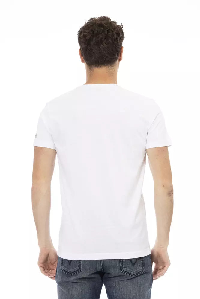 Camiseta de algodón blanca para hombre Trussardi Action