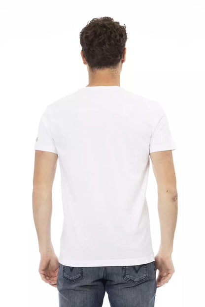 Camiseta de algodón blanca para hombre Trussardi Action