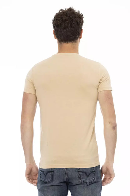 Camiseta de algodón beige para hombre Trussardi Action