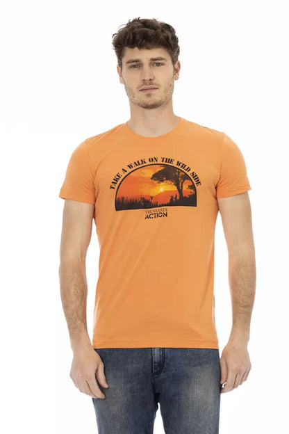 Camiseta de algodón naranja Action de Trussardi para hombre