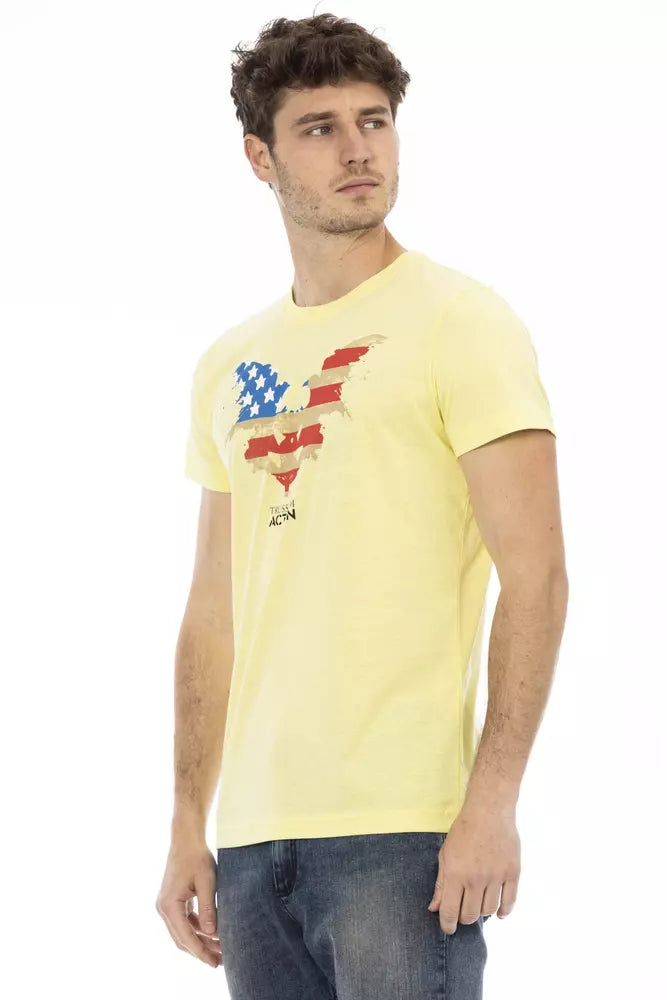 Camiseta de algodón amarilla para hombre Trussardi Action