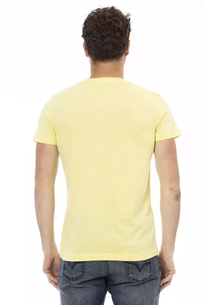 Camiseta de algodón amarilla para hombre Trussardi Action