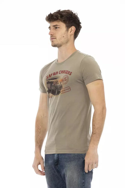 Camiseta de algodón verde Action de Trussardi para hombre