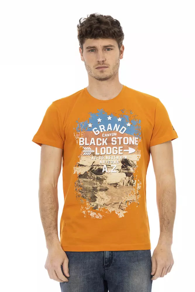 Camiseta de algodón naranja Action de Trussardi para hombre