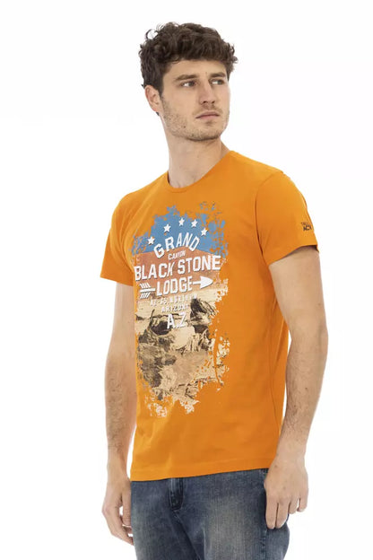 Camiseta de algodón naranja Action de Trussardi para hombre