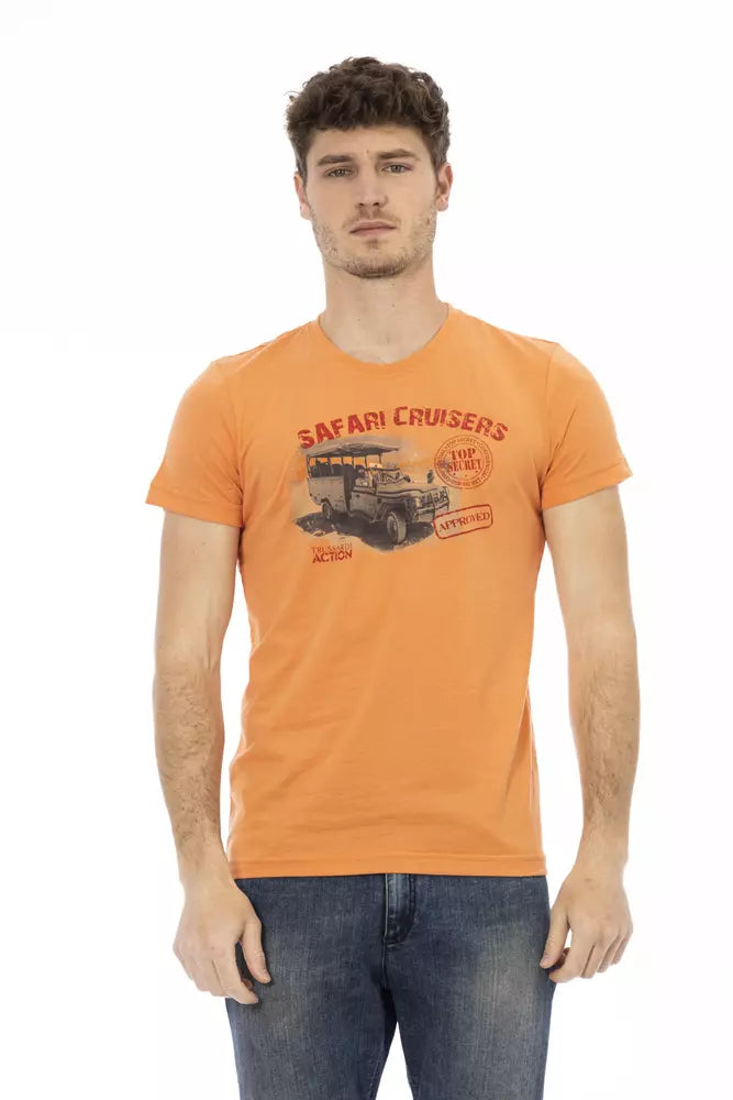 Camiseta de algodón naranja Action de Trussardi para hombre
