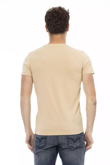 Camiseta de algodón beige para hombre Trussardi Action
