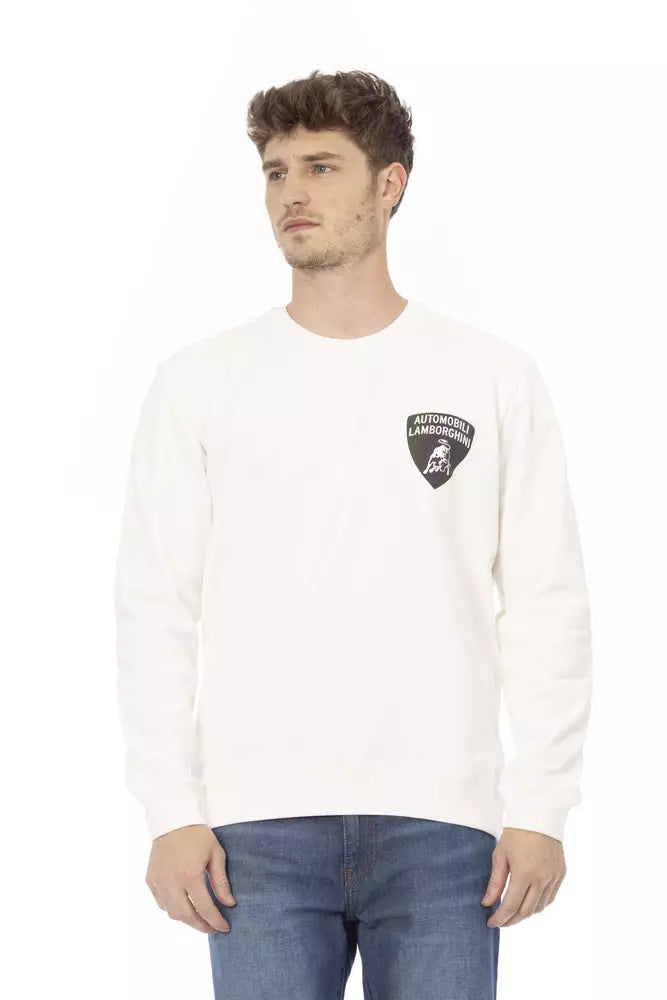 Suéter de algodón blanco para hombre de Automobili Lamborghini