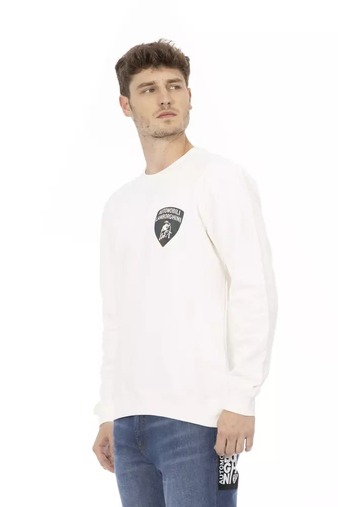 Suéter de algodón blanco para hombre de Automobili Lamborghini