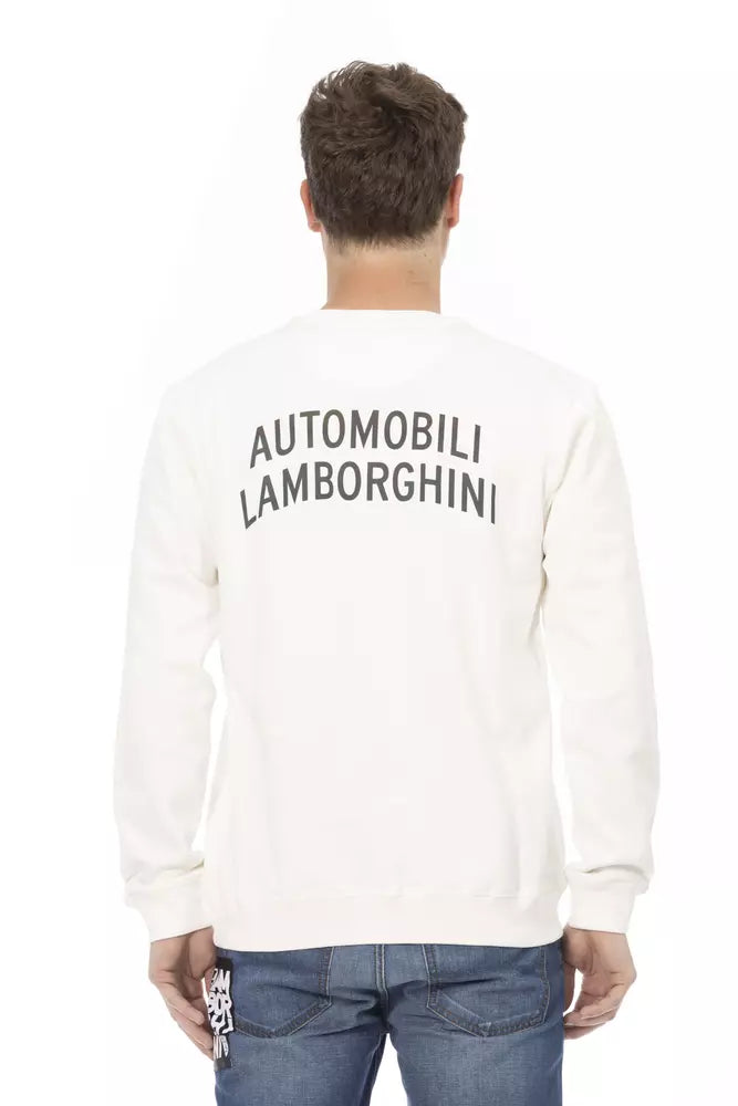 Suéter de algodón blanco para hombre de Automobili Lamborghini