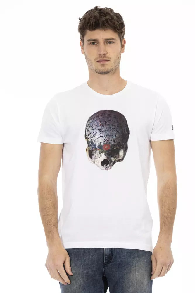 Camiseta de algodón blanca para hombre Trussardi Action