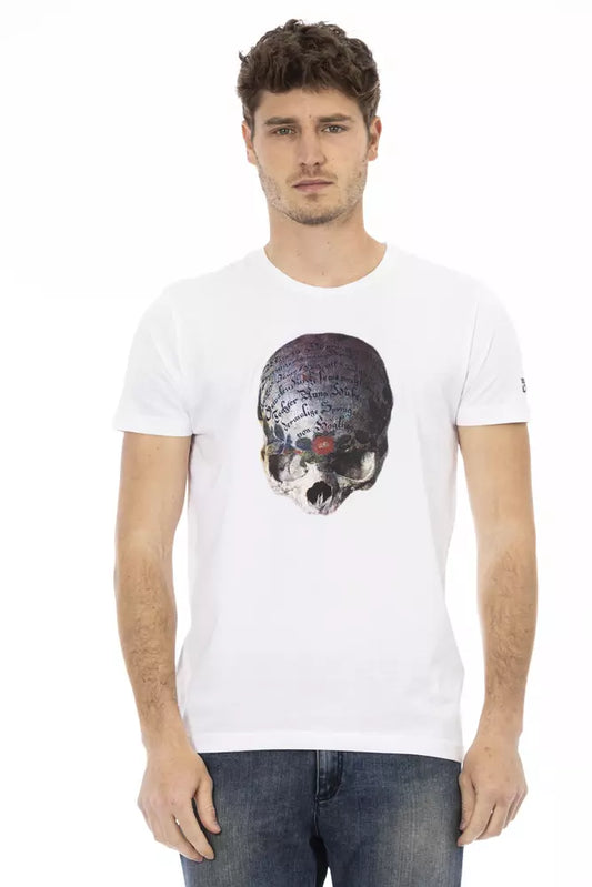 Camiseta de algodón blanca para hombre Trussardi Action