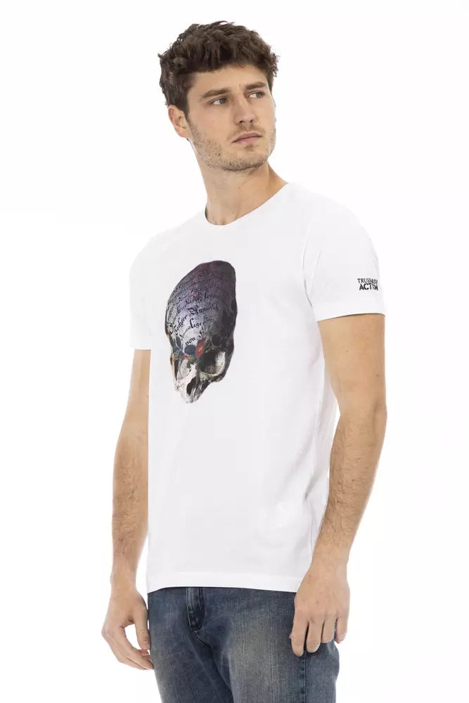 Camiseta de algodón blanca para hombre Trussardi Action