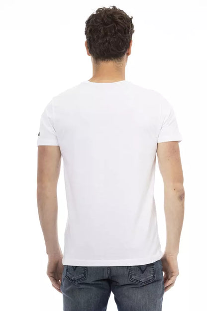 Camiseta de algodón blanca para hombre Trussardi Action