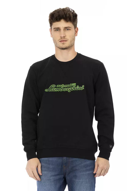 Suéter de algodón negro para hombre de Automobili Lamborghini